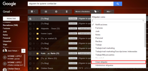 crear etiqueta gmail para zapier