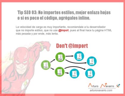 No utilizar @import Tip SEO-3